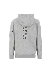 Alpha Industries R Print Hoodie Hellgrau/Grau