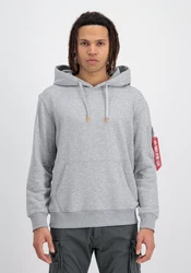 Alpha Industries R Print Hoodie Hellgrau/Grau