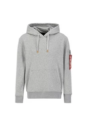 Alpha Industries R Print Hoodie Hellgrau/Grau