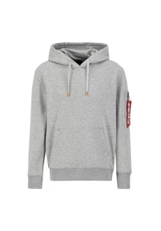 Alpha Industries R Print Hoodie Hellgrau/Grau
