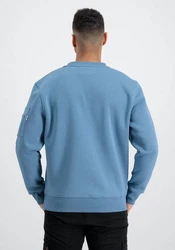 Alpha Industries Men Sweatshirts Organics Sweater Blau/Hellblau/Grau