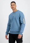 Alpha Industries Men Sweatshirts Organics Sweater Blau/Hellblau/Grau