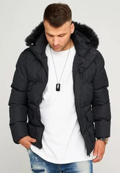 behype Steppjacke BHADLYR Schwarz/Grau/Dunkelgrau
