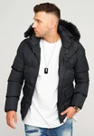 behype Steppjacke BHADLYR Schwarz/Grau/Dunkelgrau