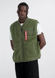 Alpha Industries Blouson Teddy Vest Dunkelgrün/Grün