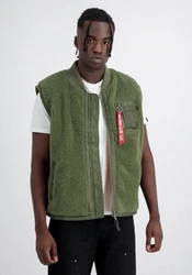 Alpha Industries Blouson Teddy Vest Dunkelgrün/Grün