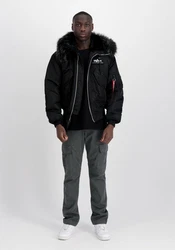 Alpha Industries Winterjacke Bomber Jacket 45/P Hooded Schwarz