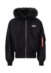 Alpha Industries Winterjacke Bomber Jacket 45/P Hooded Schwarz