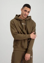 Alpha Industries Hoodie EMB  Khaki/Dunkelgrün/Braun