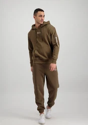 Alpha Industries Hoodie EMB  Khaki/Dunkelgrün/Braun