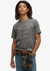 Superdry Rundhalsshirt GRAPHIC T SHIRT Grün/Dunkelgrau/Weiß/Grau/Hellgrau/Dunkelgrün