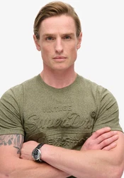 Superdry Rundhalsshirt GRAPHIC T SHIRT Dunkelgrün