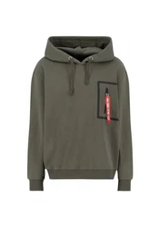 Alpha Industries Taped Pocket Hoodie Dunkelgrün/Khaki/Grün
