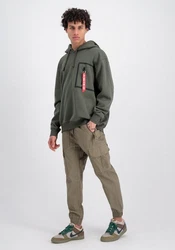Alpha Industries Taped Pocket Hoodie Dunkelgrün/Khaki/Grün