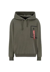 Alpha Industries Taped Pocket Hoodie Dunkelgrün/Khaki/Grün