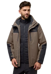 Jack Wolfskin 3-in-1 Funktionsjacke JASPER 3IN1 JKT M Braun/Khaki