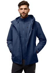 Jack Wolfskin Funktionsjacke ALTENBERG 3IN1 Dunkelblau/Blau