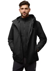 Jack Wolfskin Funktionsjacke ALTENBERG 3IN1 Schwarz/Dunkelgrau/Grau