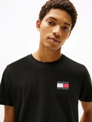 Tommy Jeans T-Shirt 'ESSENTIAL' Schwarz