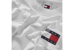 Tommy Jeans T-Shirt 'ESSENTIAL' Weiß/Creme