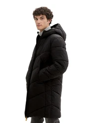 TOM TAILOR Denim Mantel Pufferparka Schwarz/Dunkelgrau/Grau