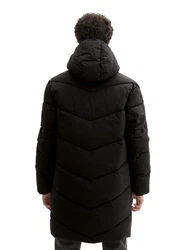 TOM TAILOR Denim Mantel Pufferparka Schwarz/Dunkelgrau/Grau