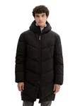 TOM TAILOR Denim Mantel Pufferparka Schwarz/Dunkelgrau/Grau