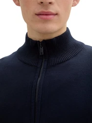 TOM TAILOR Denim Troyer mit Kragen dunkelblau