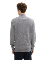 TOM TAILOR Denim Troyer mit Kragen Grau/Hellgrau/Dunkelgrau