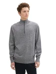 TOM TAILOR Denim Troyer mit Kragen Grau/Hellgrau/Dunkelgrau