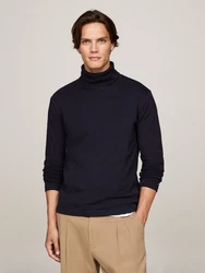 TOMMY HILFIGER Shirt ROLL NECK LS TEE navy/blau (desert sky)