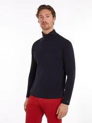 TOMMY HILFIGER Shirt ROLL NECK LS TEE navy/blau (desert sky)