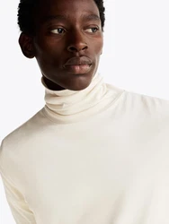 TOMMY HILFIGER Shirt ROLL NECK LS TEE ecru/wei/ivory petal