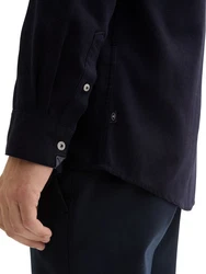 TOM TAILOR Langarmhemd Dunkelblau/Hellblau