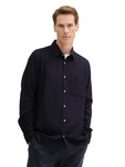 TOM TAILOR Langarmhemd Dunkelblau/Hellblau