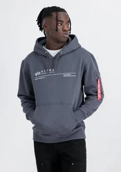 Alpha Industries Hoodie AI Reflective Grau/Dunkelblau/Hellgrau/Dunkelgrau