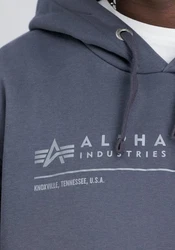 Alpha Industries Hoodie AI Reflective Grau/Dunkelblau/Hellgrau/Dunkelgrau