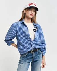 Gant Langarmhemd REG POPLIN STRIPE Blau/Pastell/Hellblau