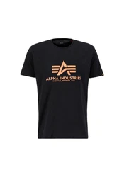 Alpha Industries Basic Reflective Print T-Shirt Schwarz/Rot/Orange/Dunkelgrün/Blau