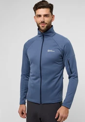 Jack Wolfskin Fleecejacke ALPGRAT FZ Grau/Dunkelblau/Hellblau