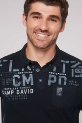 CAMP DAVID Poloshirt Langarmshirt marine/opal/wei