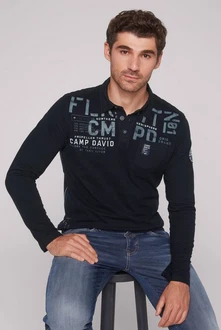 CAMP DAVID Poloshirt Langarmshirt