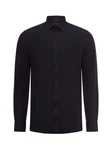 Finshley & Harding Businesshemd Schwarz/Dunkelblau