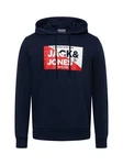 Jack & Jones Kapuzenpullover JJNolan Dunkelblau/Schwarz