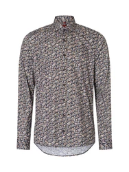 Finshley & Harding Businesshemd Rot/Lila/Grau/Braun