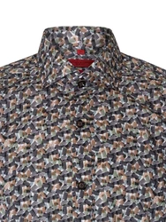 Finshley & Harding Businesshemd Rot/Lila/Grau/Braun