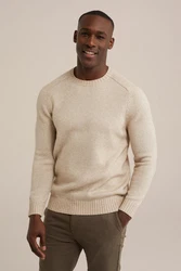 WE Fashion Sweater Beige/Weiß/Khaki/Creme/Braun