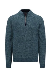 FYNCH-HATTON Strickpullover Hellblau/Blau/Türkis/Dunkelblau/Dunkelgrün