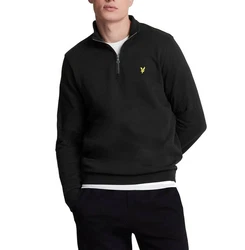 Lyle & Scott Sweatshirt Loopback Quarter Z Schwarz/Dunkelgrau/Grün/Grau