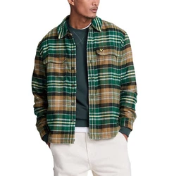 Lyle & Scott Check Flannel Overshirt Hemdjacke Dunkelgrün/Grün/Schwarz/Braun